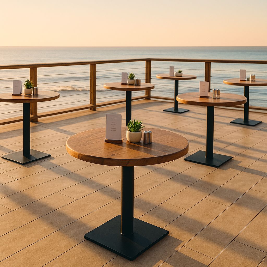 Gerçek Ağaç Ceviz Masa Paketi 60cm Çap Yuvarlak